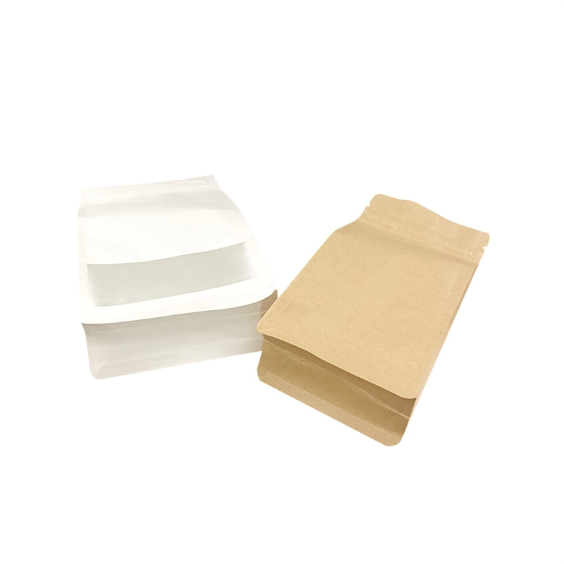 Custom Logo Flat Bottom Box Pouches for Coffee Packaging Resealable Box Pouch Coffee Bag with Valve and Zipper