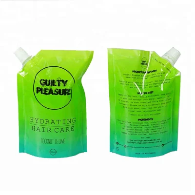 Concealable Drink Packaging Bags Plastic Squeeze Wine Flask Transparent Spout Pouch for Juice Sauce Shampoo Liquor